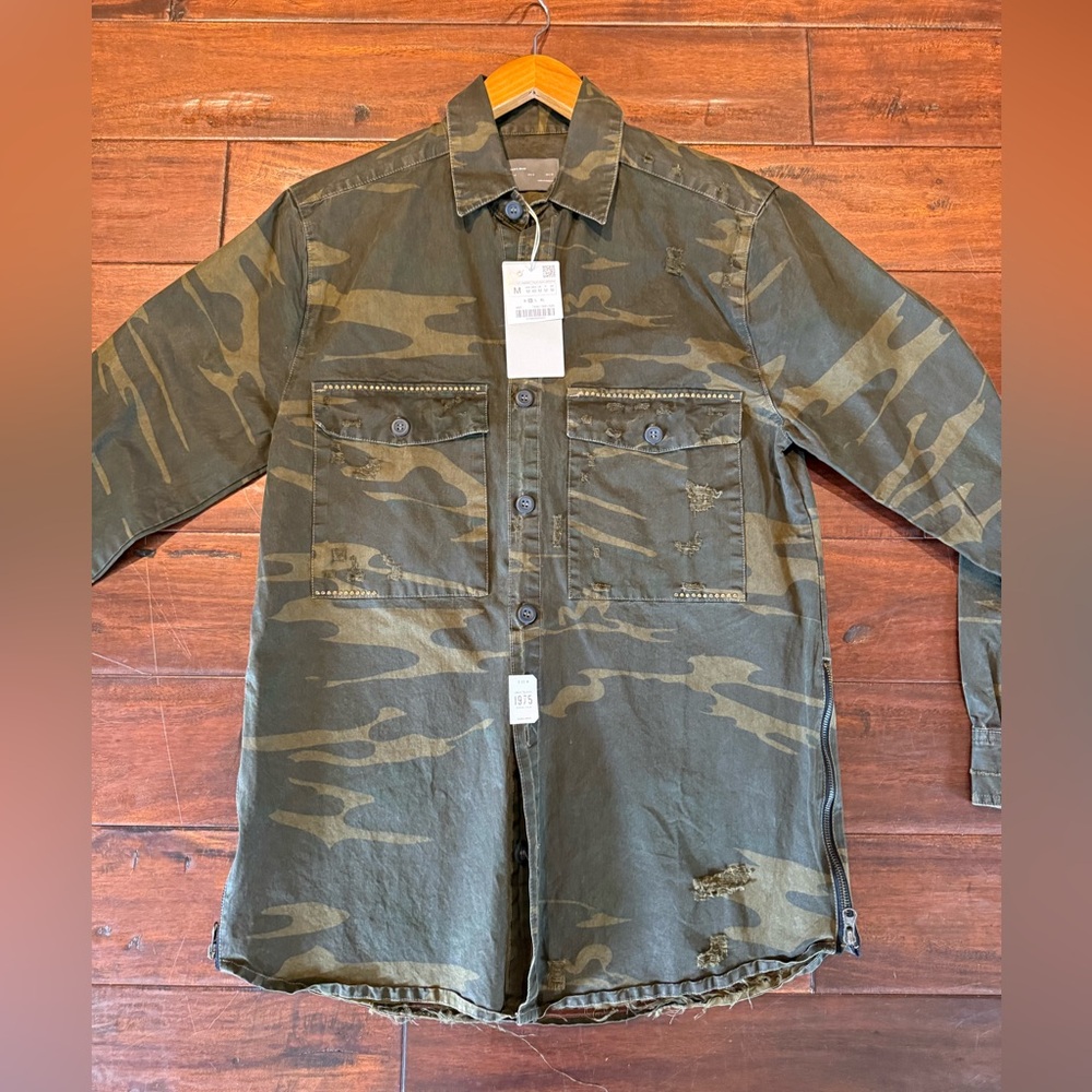 NWT Zara man camo jacket size M unisex